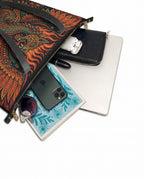 "Soy fuego que no se apaga" ver.1 Leather Tote Bag - detail | Paleta Bags