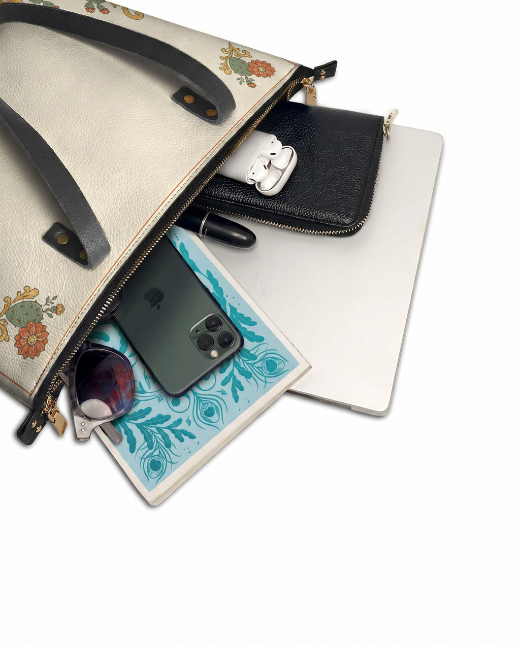 "NOCHTLI" Leather Tote Bag - detail | Paleta Bags