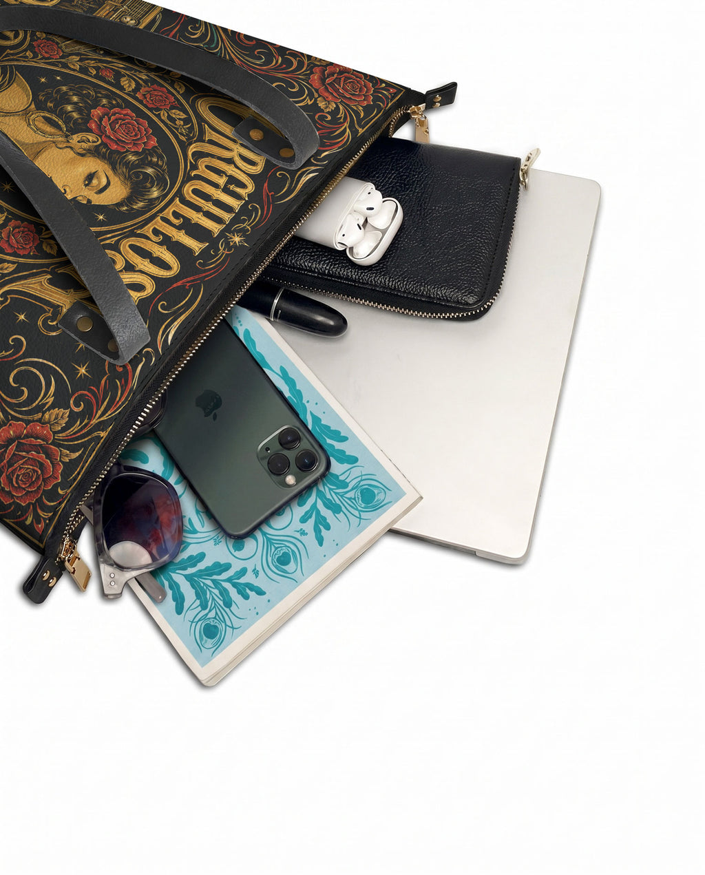 "Orgullosa de donde vengo" ver.4 Leather Tote Bag - detail | Paleta Bags