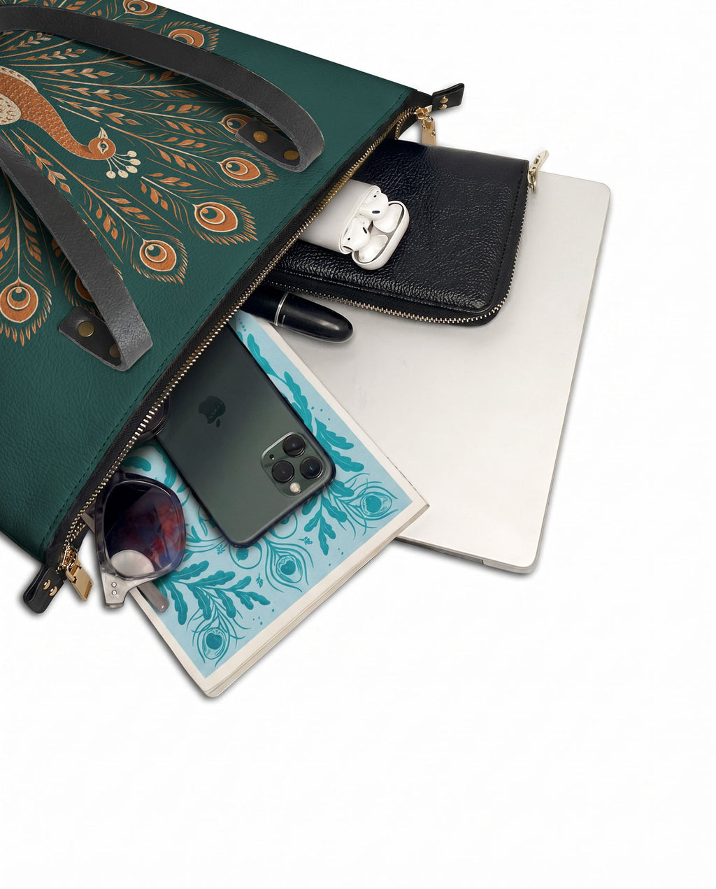 "PENACHO" Leather Tote Bag - detail | Paleta Bags