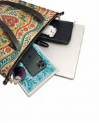 "Otomi Wild Embroidery" ver.1 Leather Tote Bag - detail | Paleta Bags