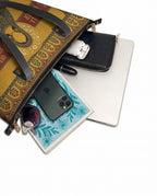 "Eres la mujer que alguna vez soñaste ser" ver.5 Leather Tote Bag - detail | Paleta Bags