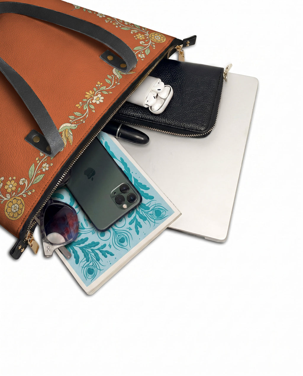 "HUITZILIN" Leather Tote Bag - detail | Paleta Bags