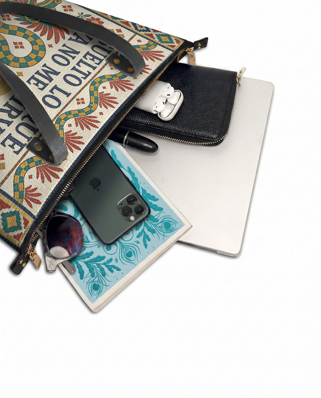 "Suelto lo que ya no me sirve" ver.1 Leather Tote Bag - detail | Paleta Bags