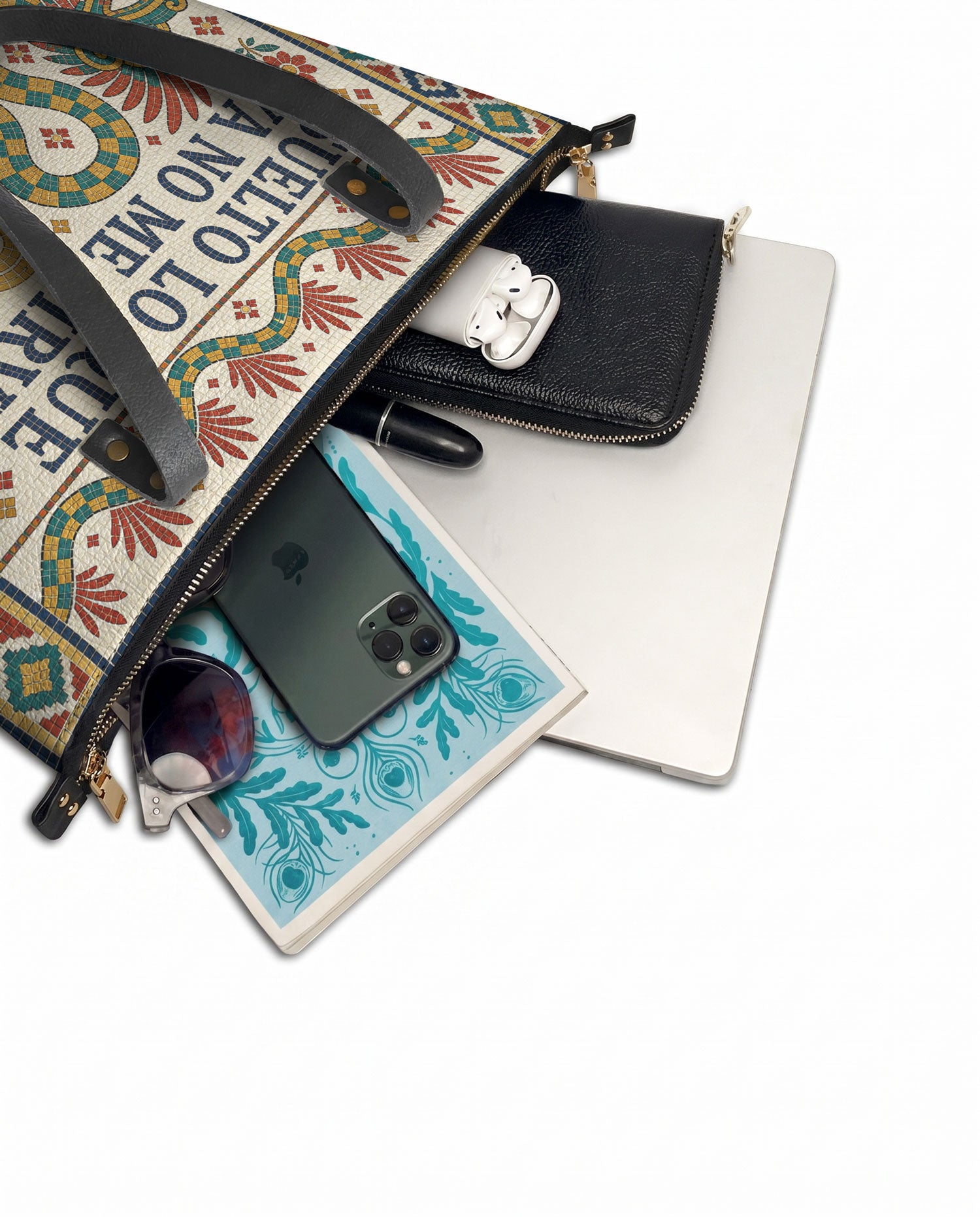 "Suelto lo que ya no me sirve" ver.1 Leather Tote Bag - detail | Paleta Bags