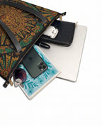 "Mi cultura es mi poder" ver.1 Leather Tote Bag - detail | Paleta Bags