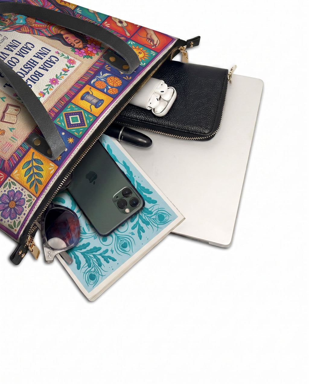 "Cada bolsa, una historia" ver.2 Leather Tote Bag - detail | Paleta Bags