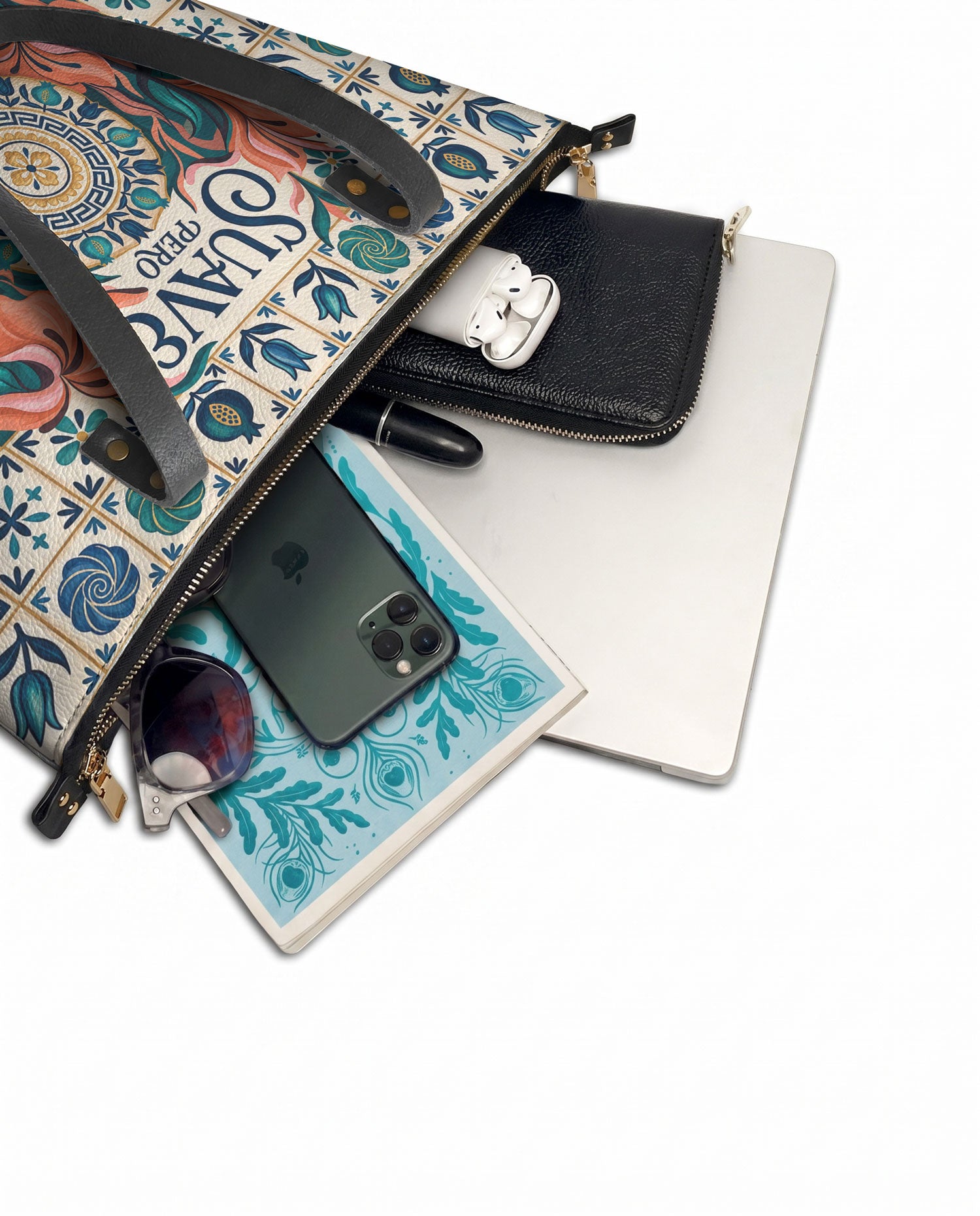 "Suave pero inquebrantable" ver.6 Leather Tote Bag - detail | Paleta Bags