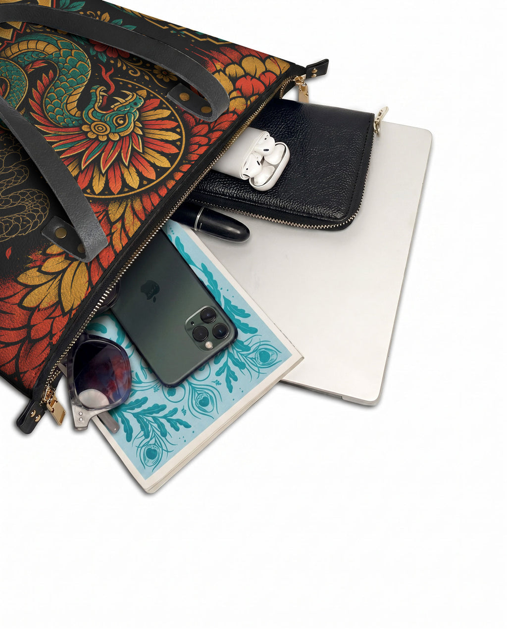 "Suelto lo que ya no me sirve" ver.2 Leather Tote Bag - detail | Paleta Bags