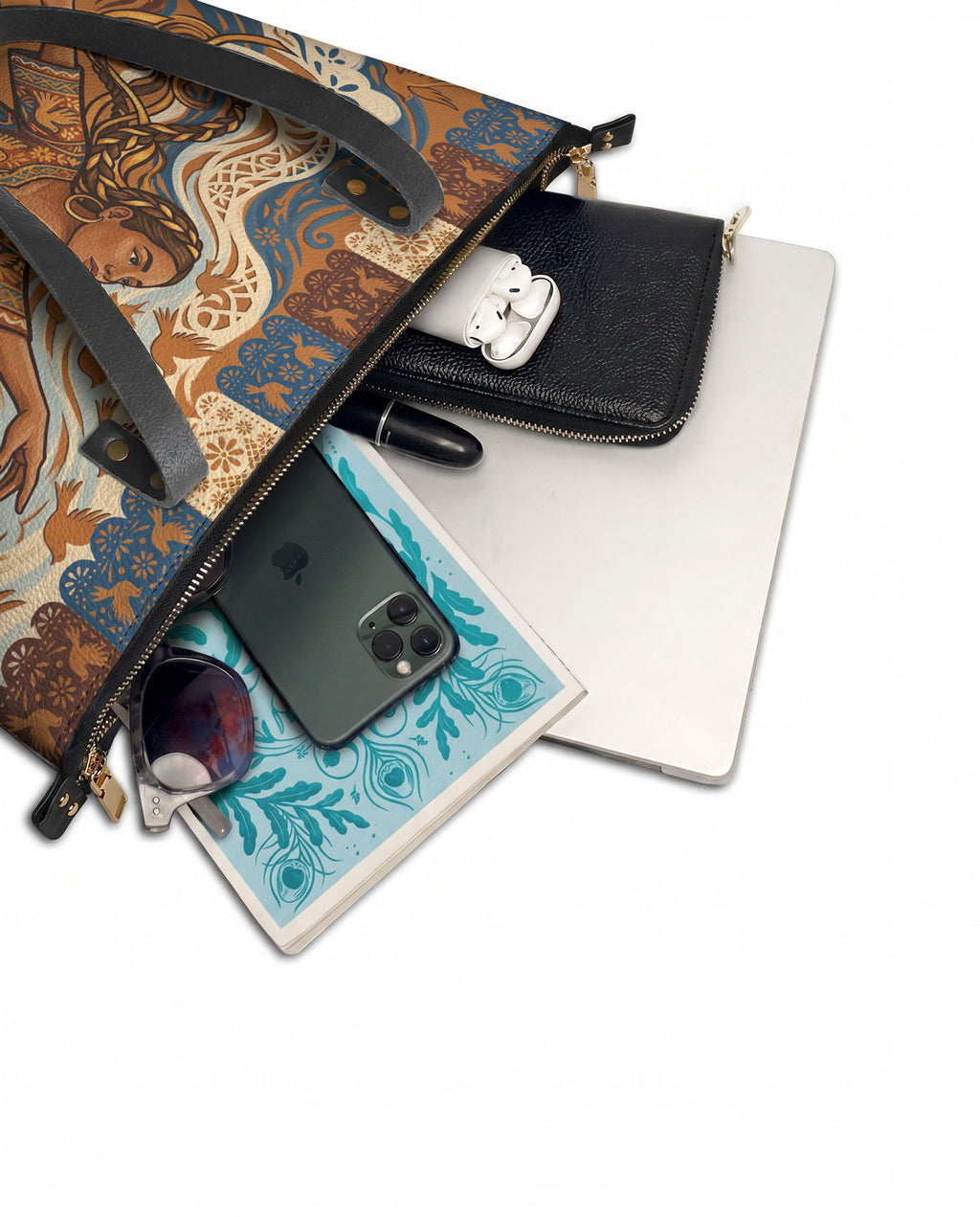 "Vuelo Alto" ver.3 Leather Tote Bag - detail | Paleta Bags