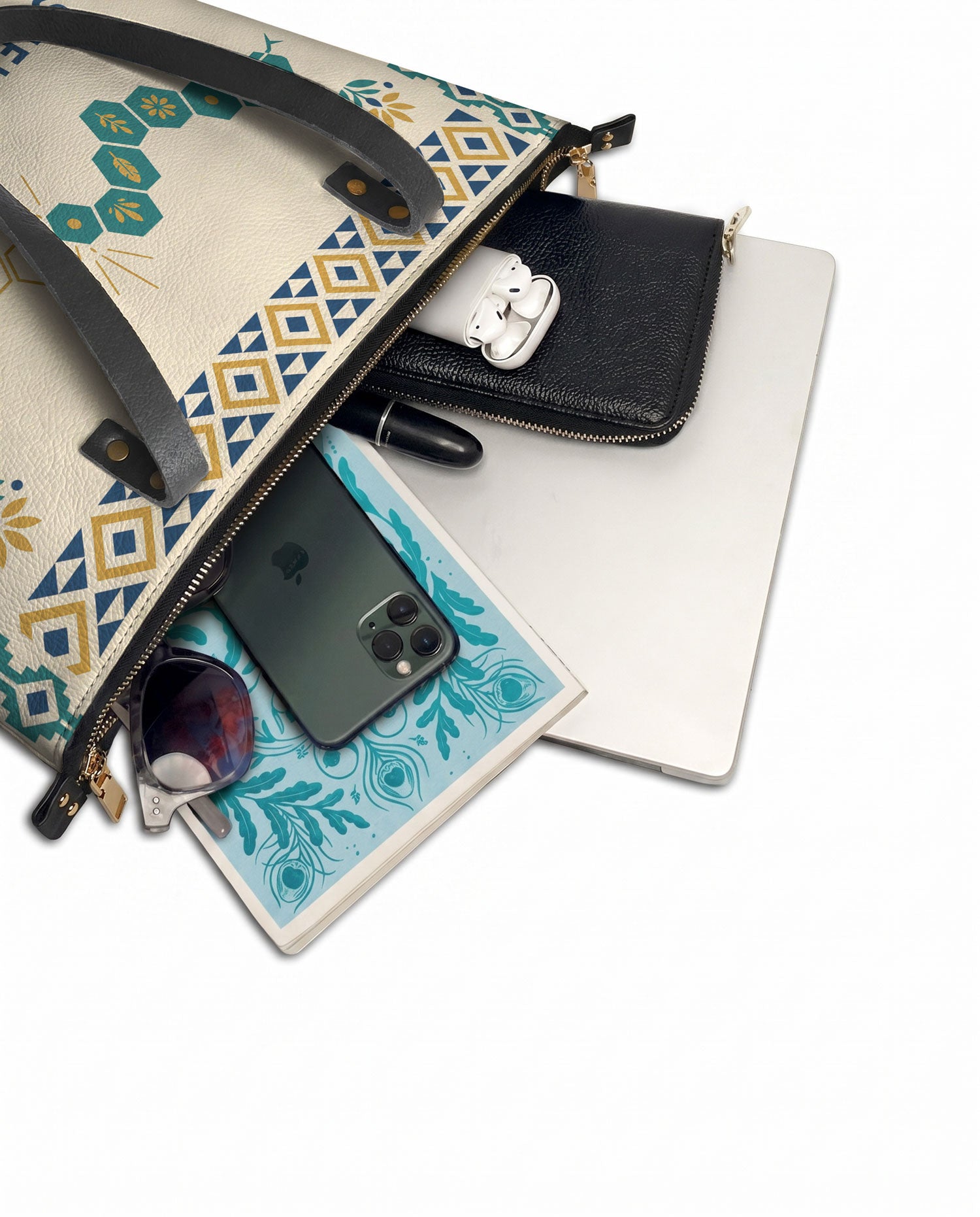 "Suelto lo que ya no me sirve" ver.4 Leather Tote Bag - detail | Paleta Bags