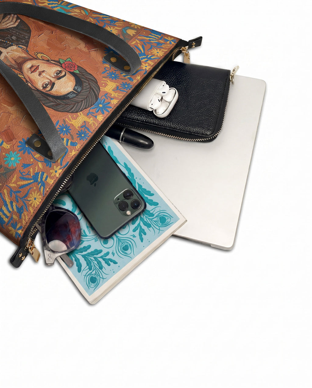 "Soy Fuerte" ver.5 Leather Tote Bag - detail | Paleta Bags