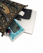 "Eres la mujer que alguna vez soñaste ser" ver.2 Leather Tote Bag - detail | Paleta Bags
