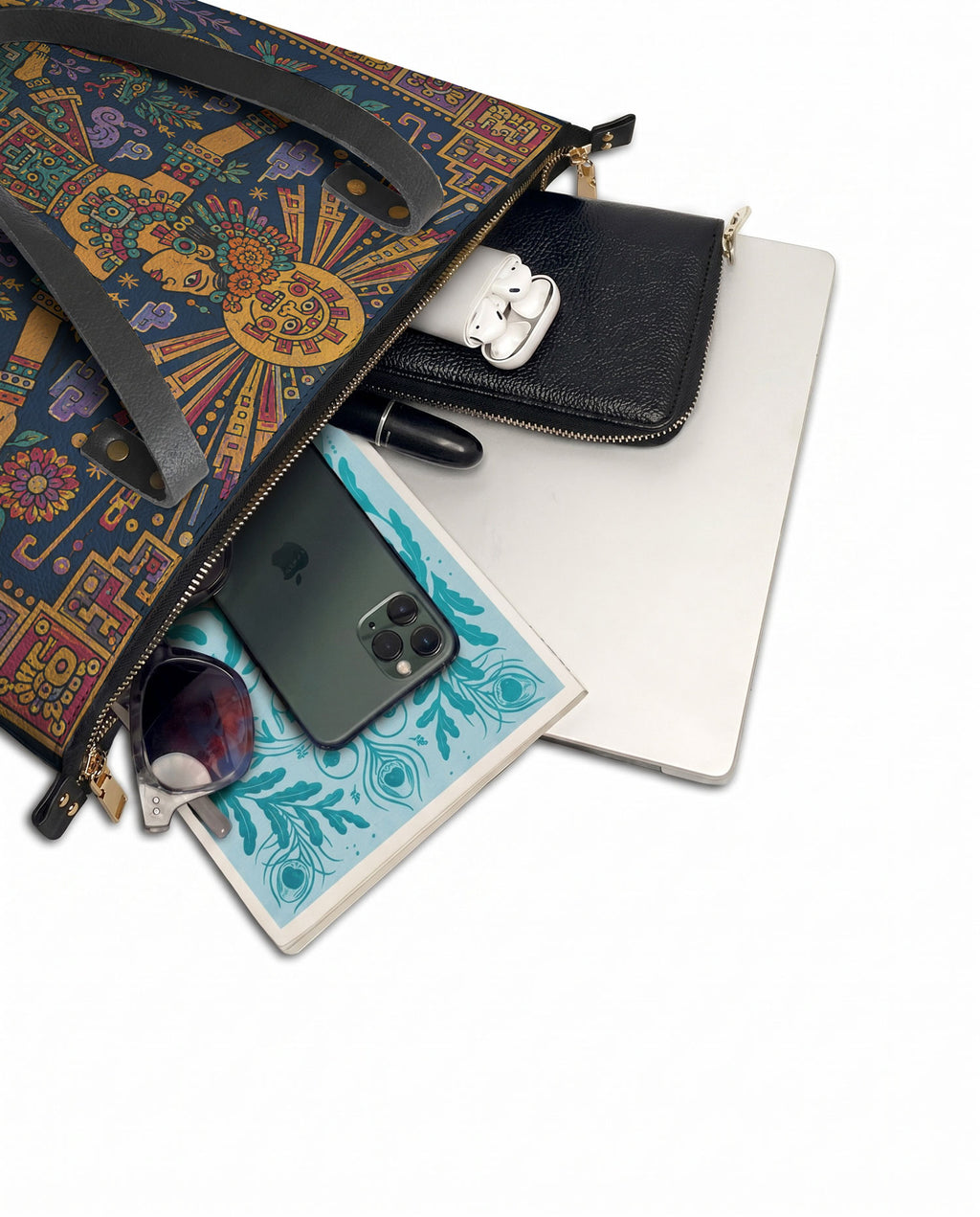 "Soy hija de la tierra" ver.2 Leather Tote Bag - detail | Paleta Bags