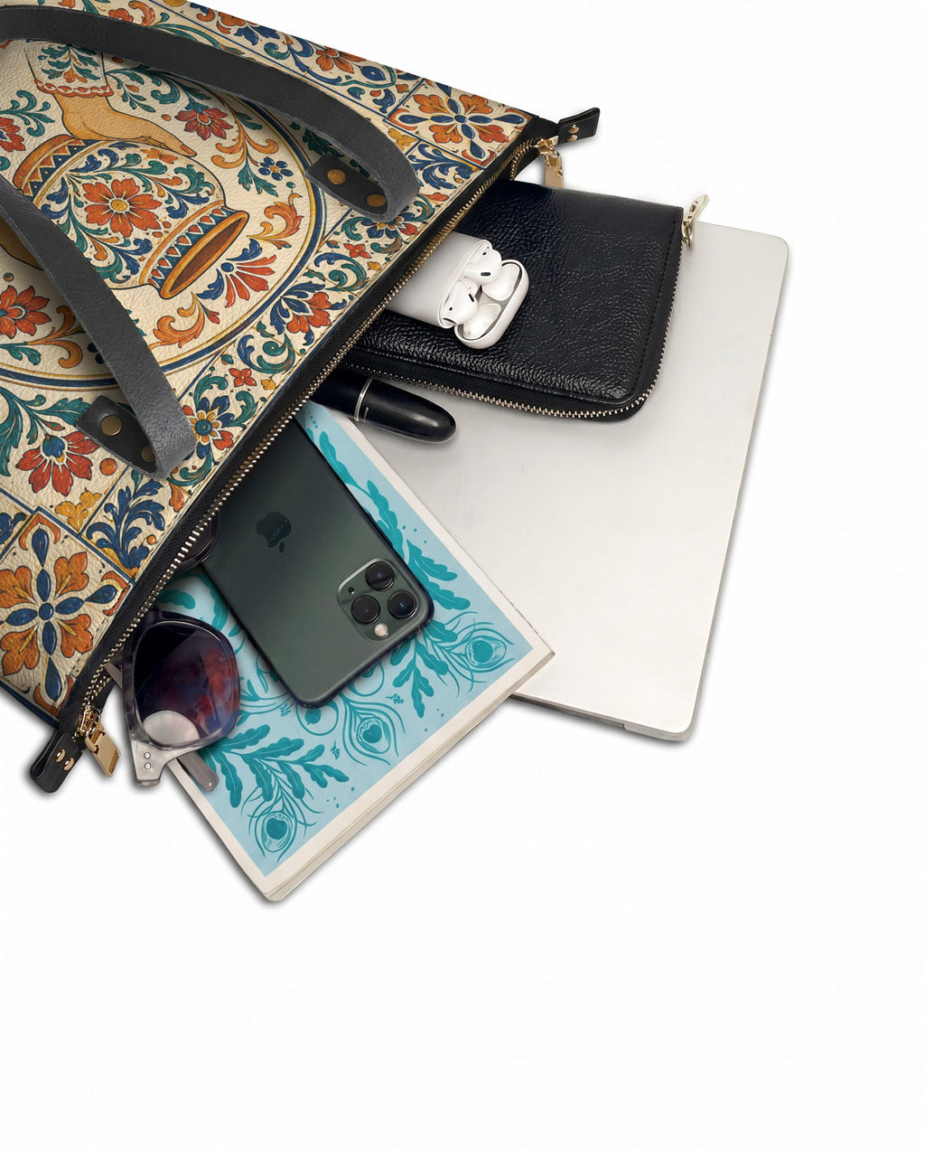 "Hecha a mano, hecha con amor" ver.2 Leather Tote Bag - detail | Paleta Bags