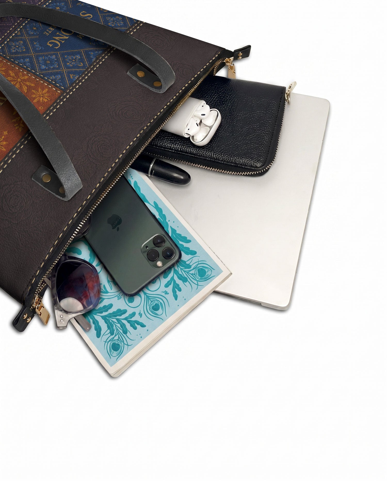 "BILINGÜE" ver.1 Leather Tote Bag - detail | Paleta Bags