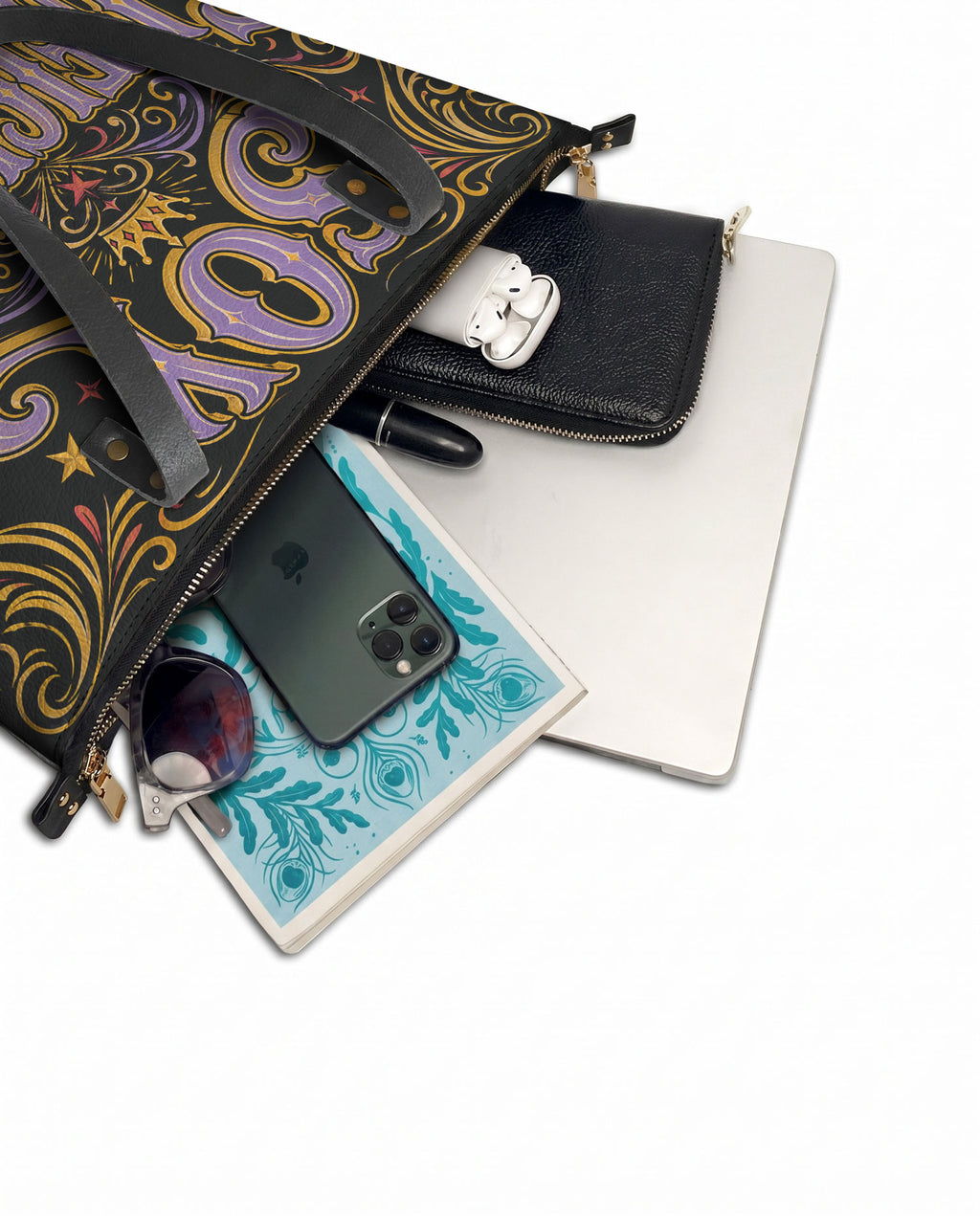 "Soy suficiente, tal y como soy" ver.2 Leather Tote Bag - detail | Paleta Bags