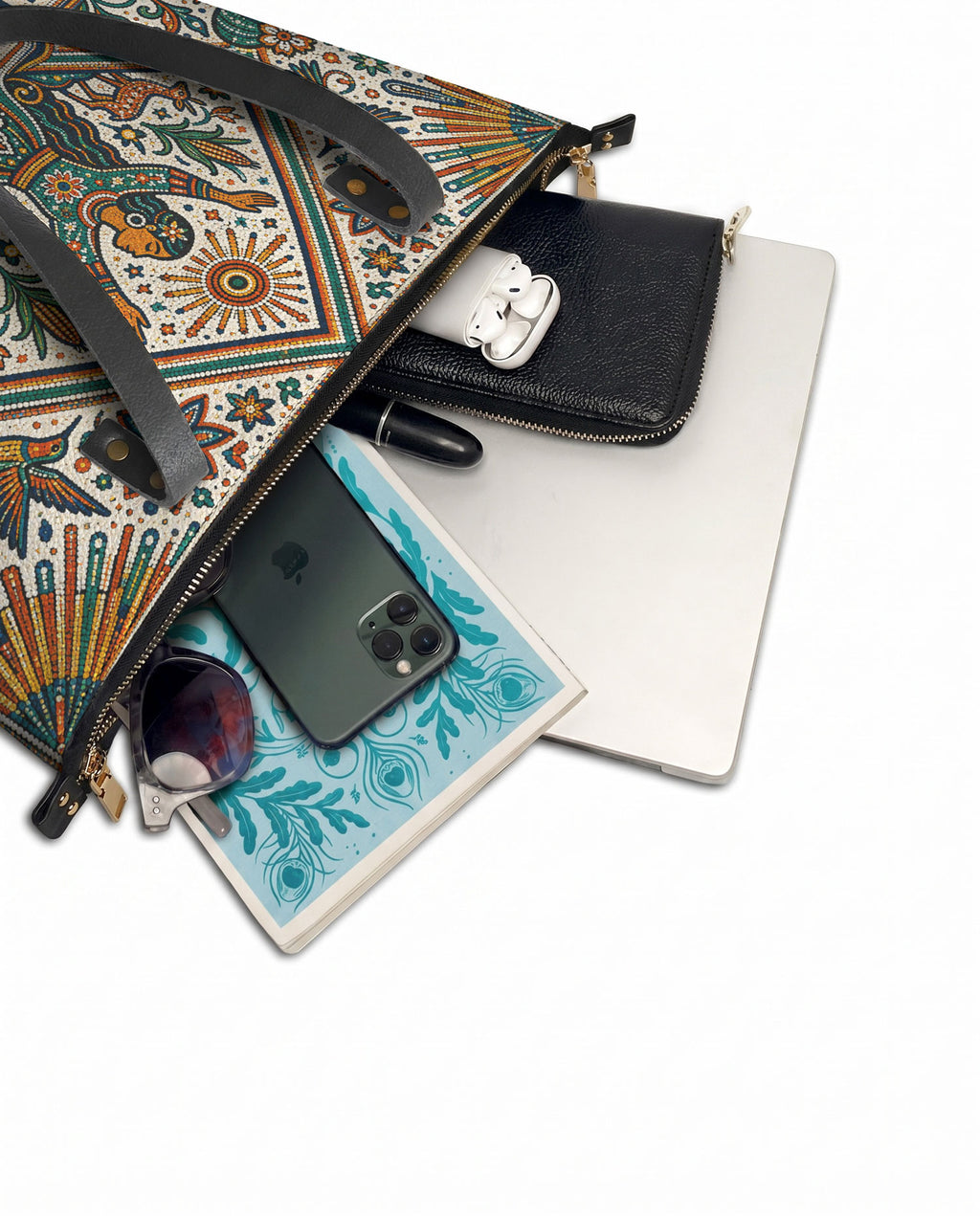 "Me merezco todo lo bueno" ver.5 Leather Tote Bag - detail | Paleta Bags