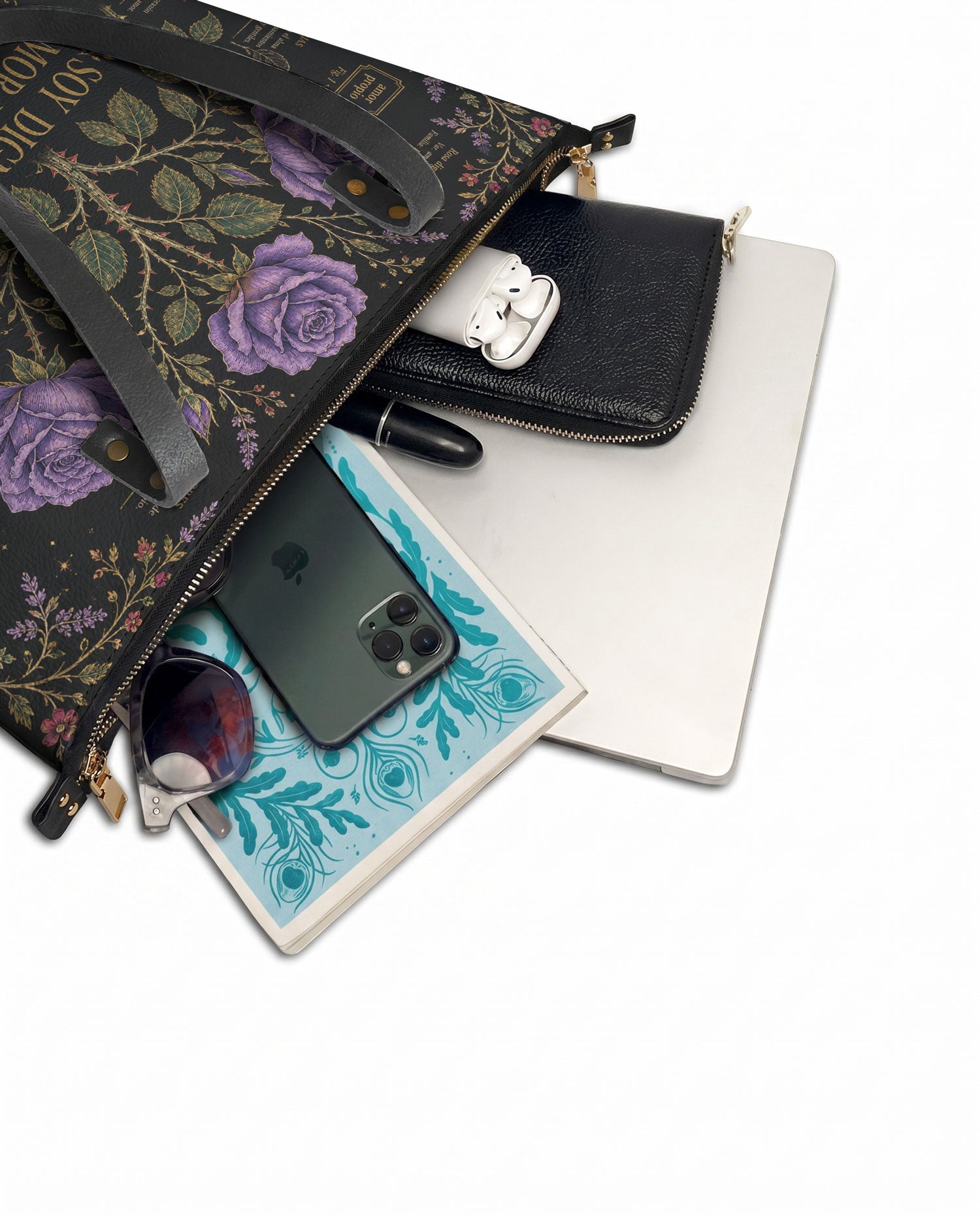 "Otomi Wild Embroidery" ver.4 Leather Tote Bag - detail | Paleta Bags