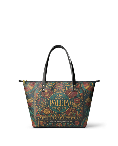 "La Paleta — Arte en cada costura" ver.5 Leather Tote Bag