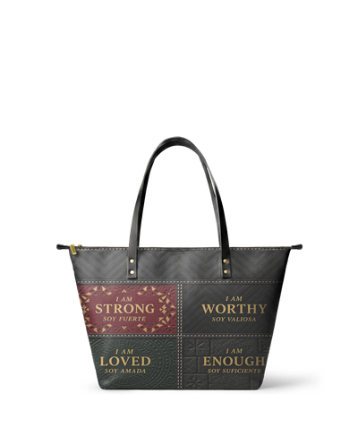 "BILINGÜE" ver.2 Leather Tote Bag