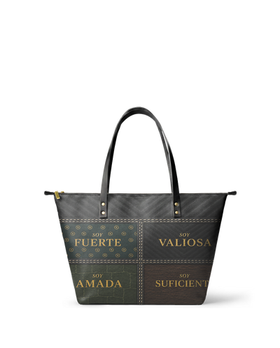 "LAS CUATRO VERDADES" ver.2 Leather Tote Bag