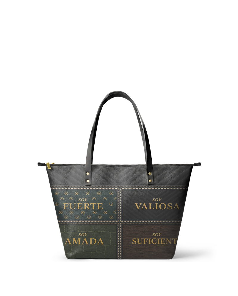 "LAS CUATRO VERDADES" ver.2 Leather Tote Bag