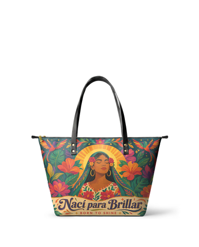 "Nací para brillar" ver.4 Leather Tote Bag