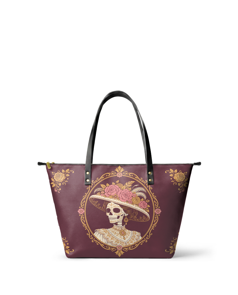 "CALAVERA" Leather Tote Bag