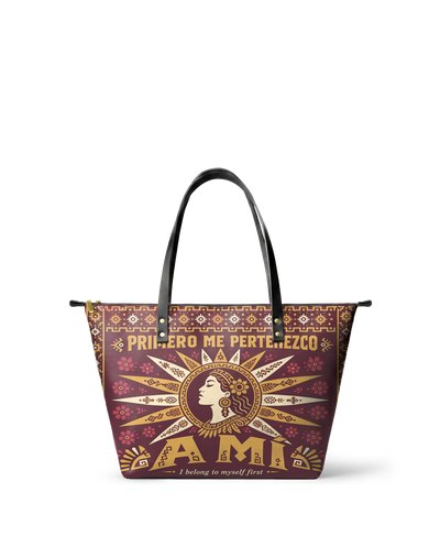 "Primero me pertenezco a mí" ver.5 Leather Tote Bag