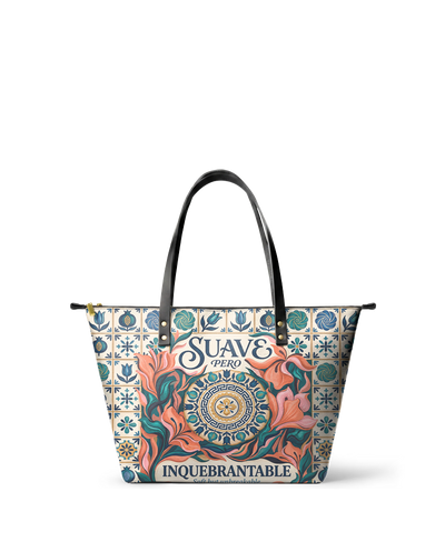 "Suave pero inquebrantable" ver.6 Leather Tote Bag