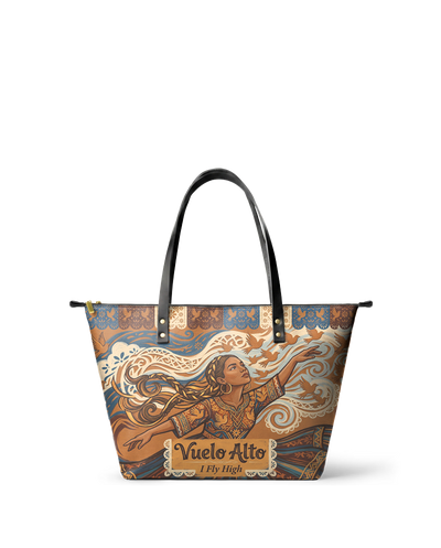 "Vuelo Alto" ver.3 Leather Tote Bag