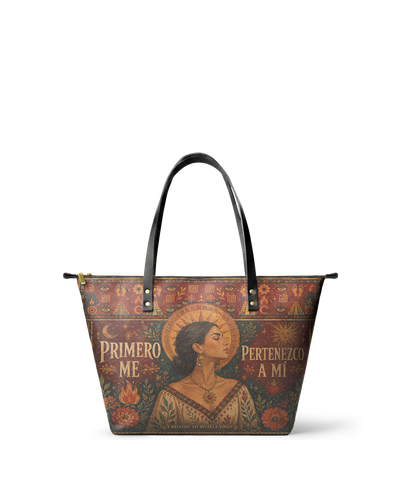 "Primero me pertenezco a mí" ver.1 Leather Tote Bag