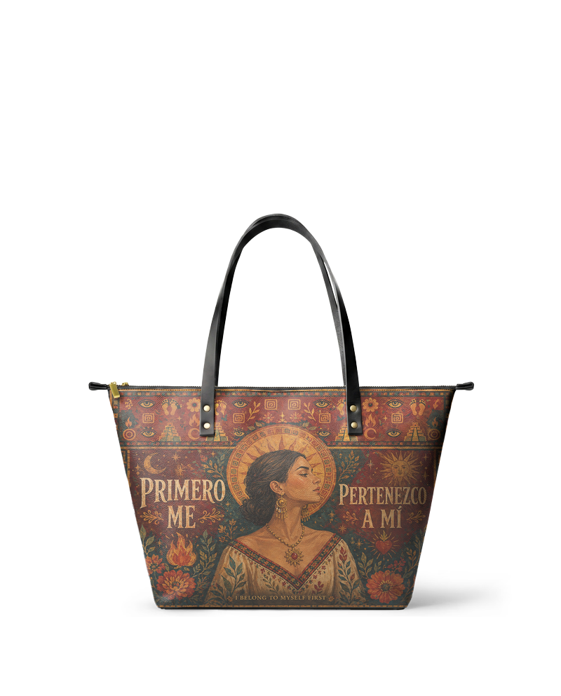 "Primero me pertenezco a mí" ver.1 Leather Tote Bag