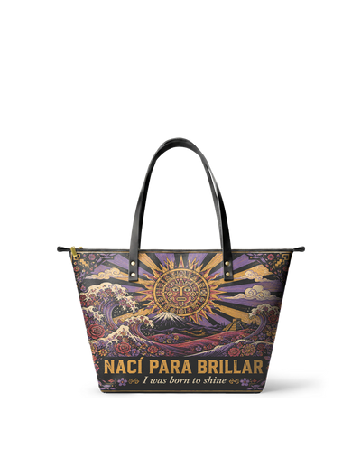 "Nací para brillar" ver.1 Leather Tote Bag