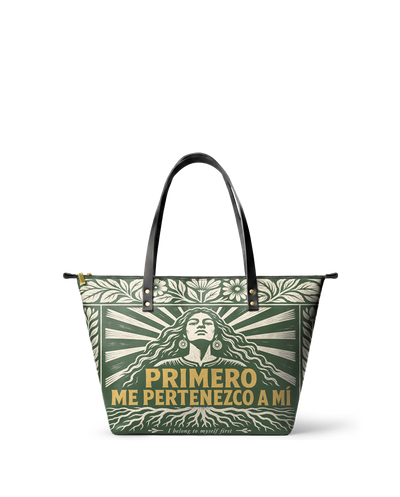 "Primero me pertenezco a mí" ver.4 Leather Tote Bag