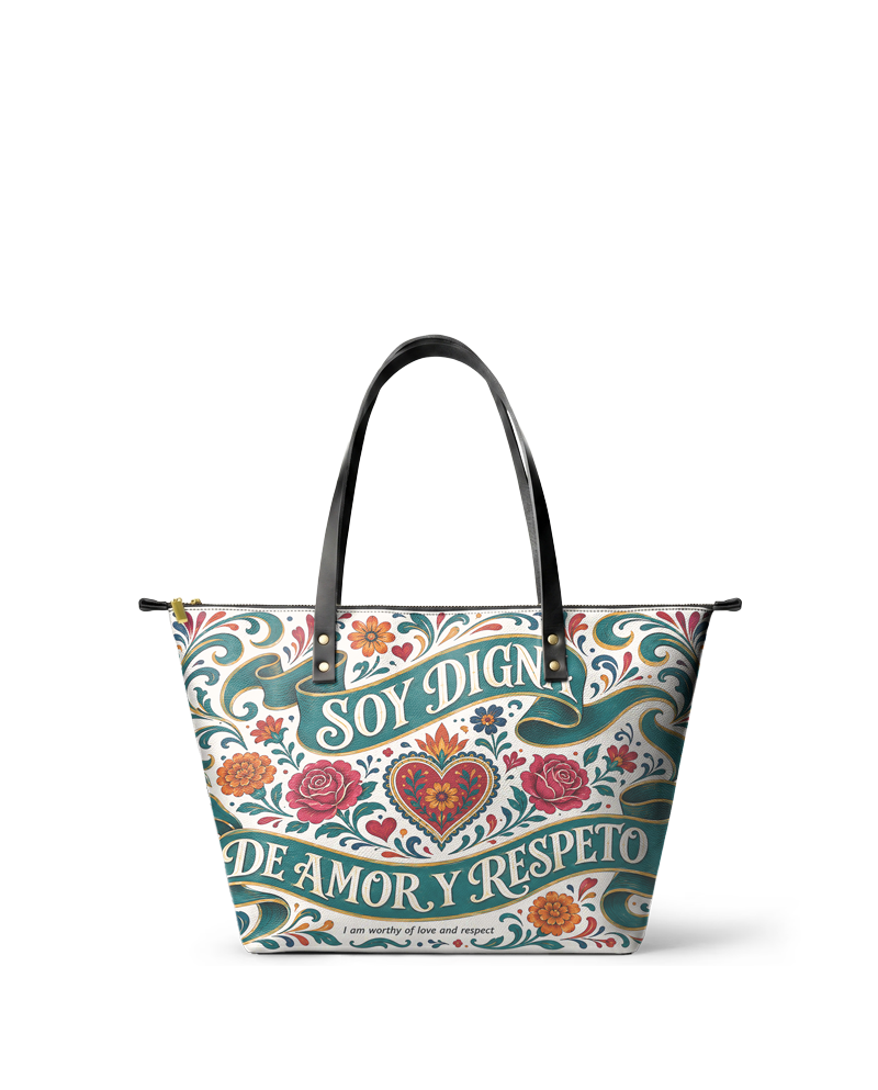 "Otomi Wild Embroidery" ver.3 Leather Tote Bag