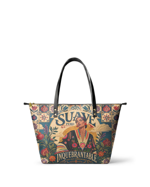 "Suave pero inquebrantable" ver.9 Leather Tote Bag