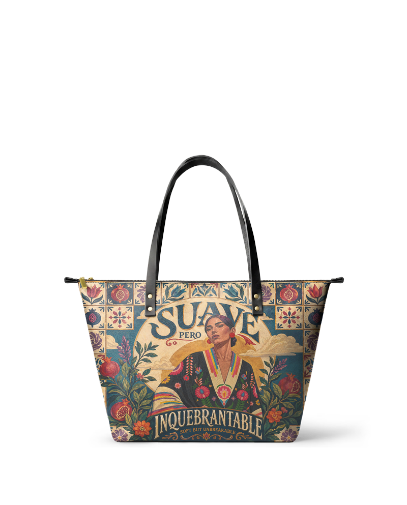"Suave pero inquebrantable" ver.9 Leather Tote Bag