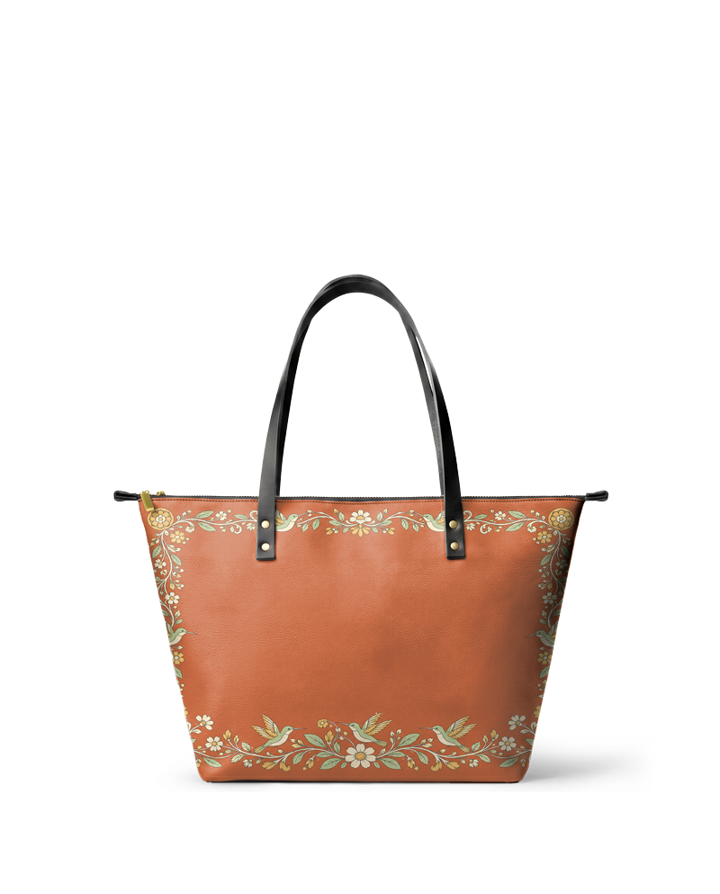 "HUITZILIN" Leather Tote Bag