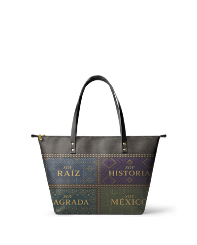 "LAS RAÍCES" ver.1 Leather Tote Bag