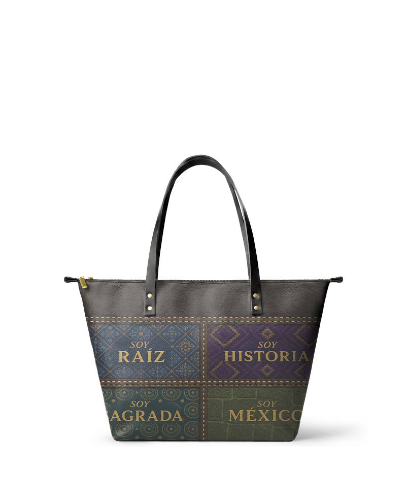 "LAS RAÍCES" ver.1 Leather Tote Bag