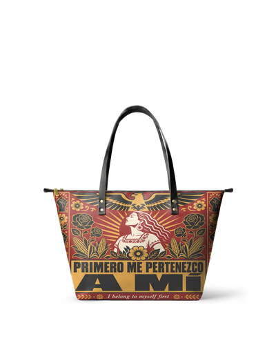 "Primero me pertenezco a mí" ver.3 Leather Tote Bag