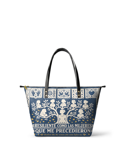 "Resiliente como las mujeres que me precedieron" ver.2 Leather Tote Bag