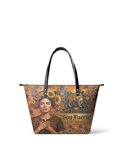 "Soy Fuerte" ver.2 Leather Tote Bag