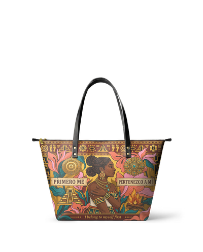 "Primero me pertenezco a mí" ver.6 Leather Tote Bag