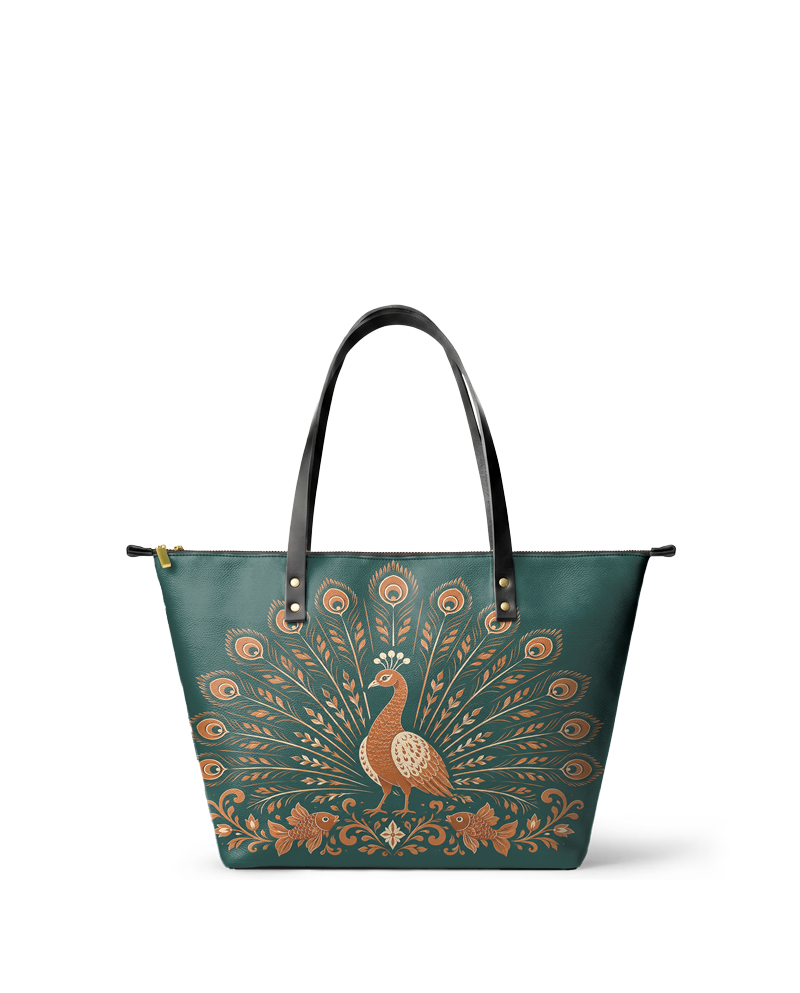 "PENACHO" Leather Tote Bag