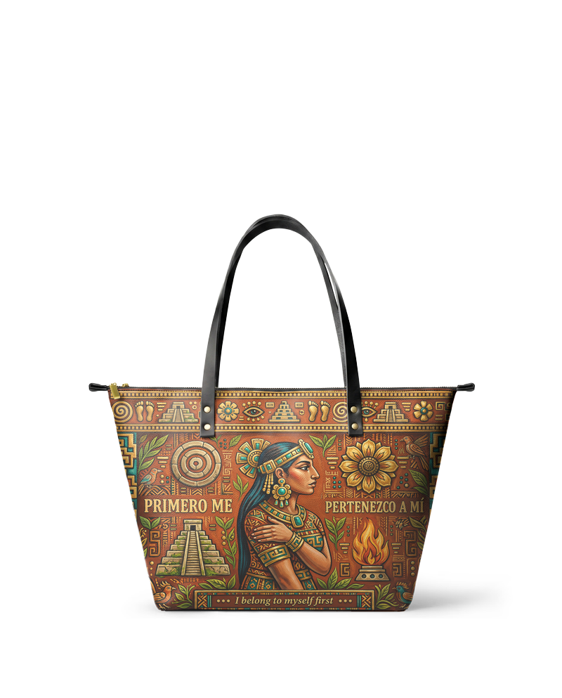 "Primero me pertenezco a mí" ver.7 Leather Tote Bag