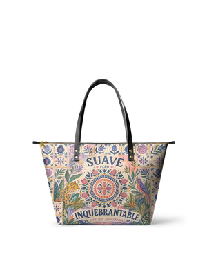 "Suave pero inquebrantable" ver.10 Leather Tote Bag