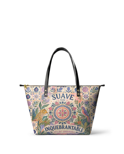 "Suave pero inquebrantable" ver.10 Leather Tote Bag
